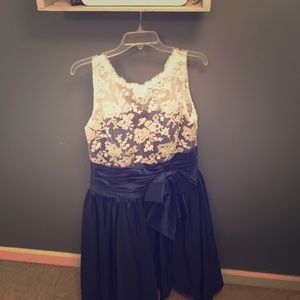 Navy and Lace Dress